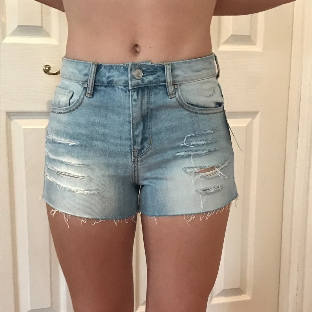 PacSun high rise distressed jean shorts